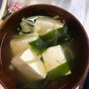 えのきと豆腐の本格味噌汁